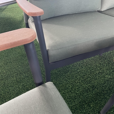 Couchette de canapé en rotin d'aluminium de couleur personnalisée