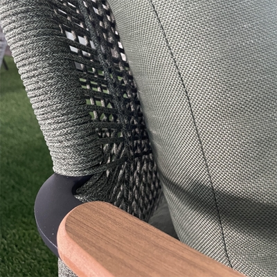 Couchette de canapé en rotin d'aluminium de couleur personnalisée