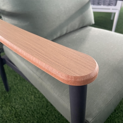 Couchette de canapé en rotin d'aluminium de couleur personnalisée