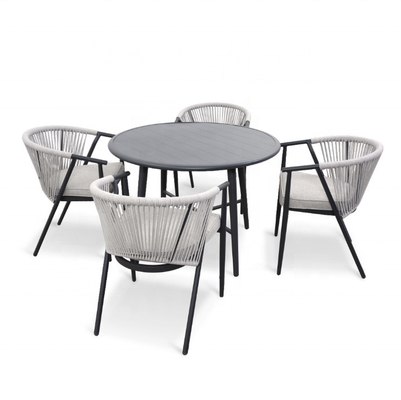 Salle de séjour cadre en aluminium mobilier de jardin extérieur canapé en rotin ensemble avec ensemble de bistrot