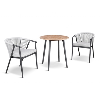 Salle de séjour cadre en aluminium mobilier de jardin extérieur canapé en rotin ensemble avec ensemble de bistrot