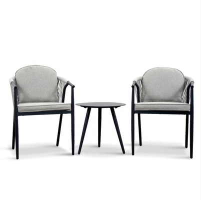 Salle de séjour cadre en aluminium mobilier de jardin extérieur canapé en rotin ensemble avec ensemble de bistrot