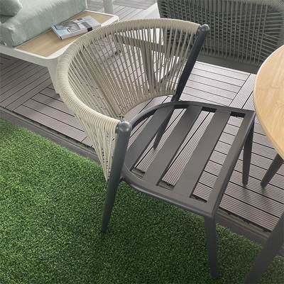 Salle de séjour cadre en aluminium mobilier de jardin extérieur canapé en rotin ensemble avec ensemble de bistrot