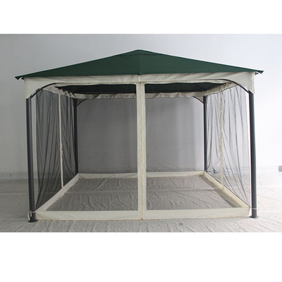 3.5*3.5*2.75M Gazebo en fer extérieur avec tube en acier et revêtement en polyester durable