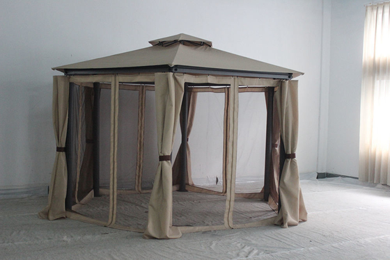 2*2*2.8M Pavillon revêtu en PVC avec rideau et moustiquaire des meilleurs fabricants de pavillons