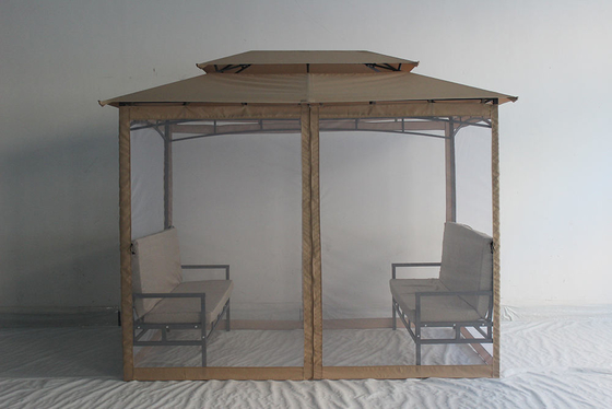 Facile à assembler, imperméable à l'eau, luxe, gazebo extérieur 2*2,9*2,45M pour les terrasses de jardin