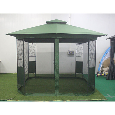 Grandes tentes Pavillons imperméables à l'eau et portables Pavillons en fer avec moustiquaires