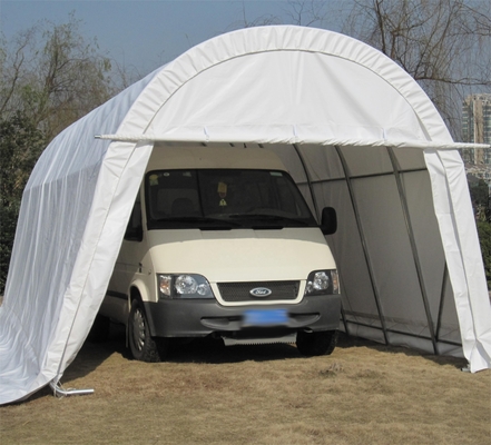 Parking Grand pavillon de garage avec cadre galvanisé en acier et matériau de toit en PE