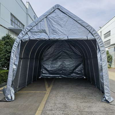 Parking Grand pavillon de garage avec cadre galvanisé en acier et matériau de toit en PE