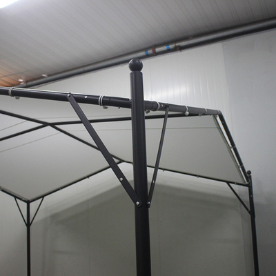 Facile à assembler Pergola de jardin en métal loisirs écologique Pavillon extérieur 3,5*3,5*2,7m