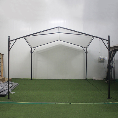 Facile à assembler Pergola de jardin en métal loisirs écologique Pavillon extérieur 3,5*3,5*2,7m