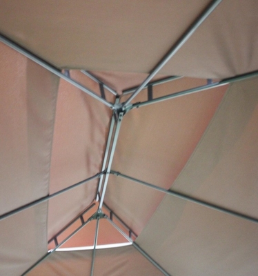 3X4M Pergola Gazebo extérieur en métal à double toit pour le jardin