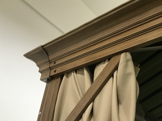 Pergola extérieure en métal galvanisée en acier à double plafond 3X3.65X2.85M pour fournitures de jardinage
