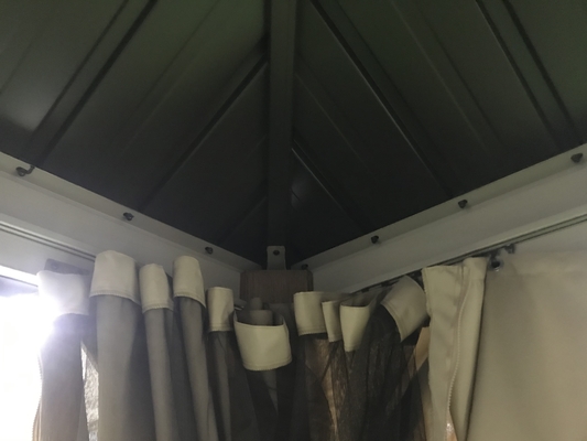 3X3X2.75M Pergola métallique Pavillon extérieur pour fournitures de jardinage avec pont de pergolas