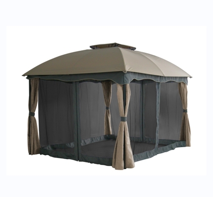 Alu. Cadre 3x3.65x2.75M Gazebo de jardin à double toit avec filetage de filetage inclus