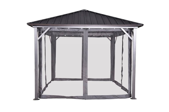 Gazebo en plaque de fer de 3*3*2,75m pour le pont de Pergolas