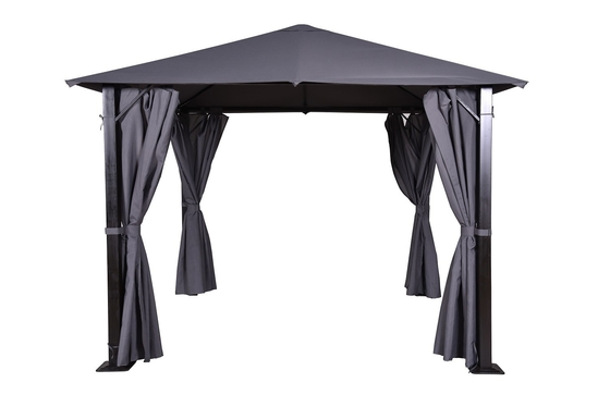 Gazebo extérieur en métal pour jardin peint à la main 3x3x2.57m