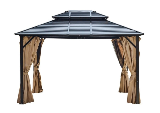 Polyester paroi latérale 3X3.65X2.75M double-topté tube en aluminium gazebo pour la fête du jardin