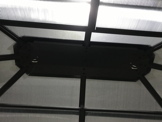 Gazebo en polycarbonate à double plafond 2.35X1.7X2.45M pour pont de pergolas extérieur