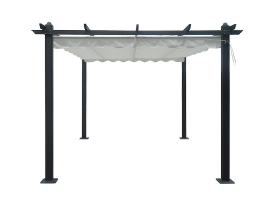 Gazebo extérieur de jardin personnalisé 2.96X2.96X2.25M avec cadre en aluminium et couvercle amovible