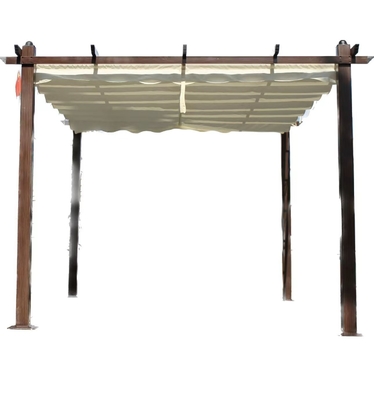 Gazebo extérieur de jardin personnalisé 2.96X2.96X2.25M avec cadre en aluminium et couvercle amovible