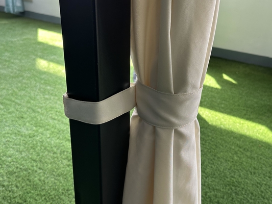 Jardin extérieur 3x3x2.6M Hard Top Gazebo avec plafond en PVC facile à assembler et robuste