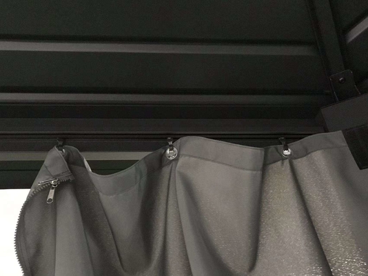 Cadre en aluminium 4x4x2.8M Gazebo hexagonal à toit dur Idéal pour l'extérieur et facile à installer