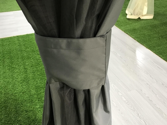 3X4X2.75M PVC et aluminium toiture douce Gazebo abri solaire pour jardin à double toit