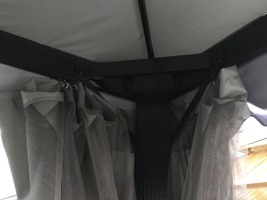 3X4X2.75M PVC et aluminium toiture douce Gazebo abri solaire pour jardin à double toit