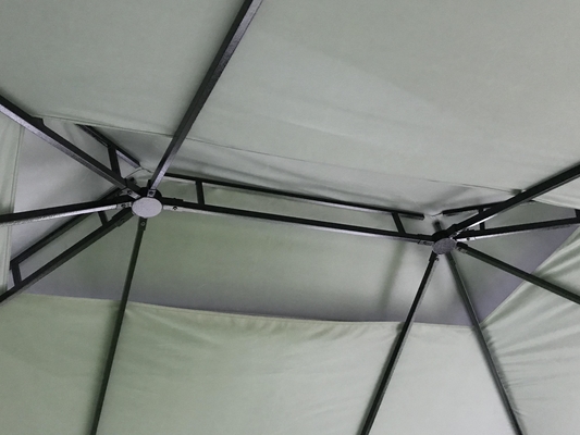 3X4X2.75M PVC et aluminium toiture douce Gazebo abri solaire pour jardin à double toit