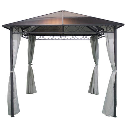 Garde/extérieur Gazebo PC à moitié en fer et à moitié en aluminium avec structure d'arbour