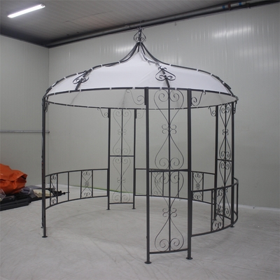 Gazebo de jardin en acier métallique personnalisé Dia3 * 2.9m pour la détente et le divertissement en plein air