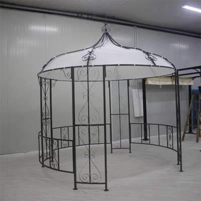Gazebo de jardin en acier métallique personnalisé Dia3 * 2.9m pour la détente et le divertissement en plein air
