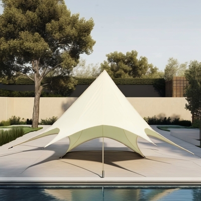Tente d'étoile extérieure sur mesure revêtue de poudre pour l' ombre de la plage