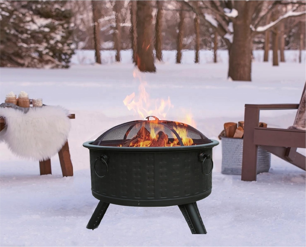 Grill extérieur sans fumée Grill à gaz en acier Corten