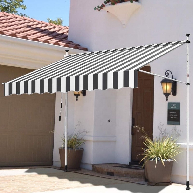 1.5*1.2m Alliage d'aluminium pliable Parquet extérieur Parquet jardin Canopy Ombre de soleil Balcon au voile
