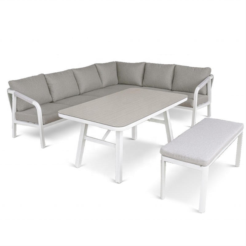Meubles de jardin en aluminium Bistro extérieur canapé en rotin Pour un dîner de thé de luxe