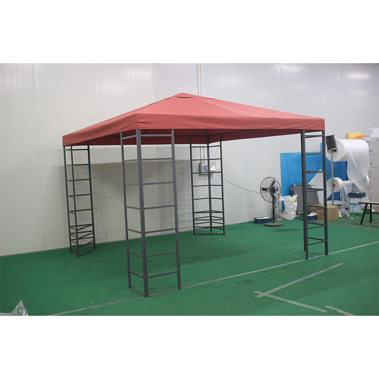 Patio de jardin extérieur 3*3*2.55M Rectangle double toit Gazebo en grand paquet