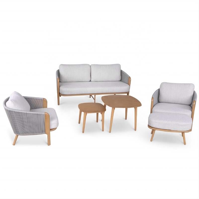 Cadre en aluminium Table de luxe Bistro ensemble pour meubles de jardin en plein air Couleur personnalisée