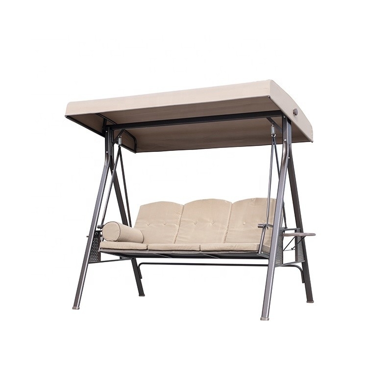 200*124*170cm Décorations de jardin À l'extérieur Lit sur banc coussiné avec auvent Pergola Pavillon