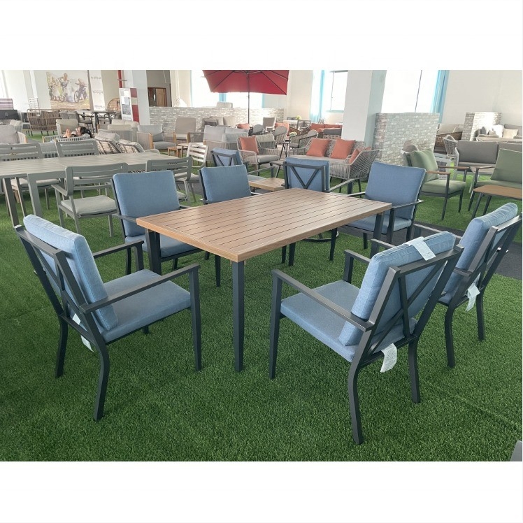 Couleur personnalisable Meubles de jardin extérieur Canapé en rotin en aluminium