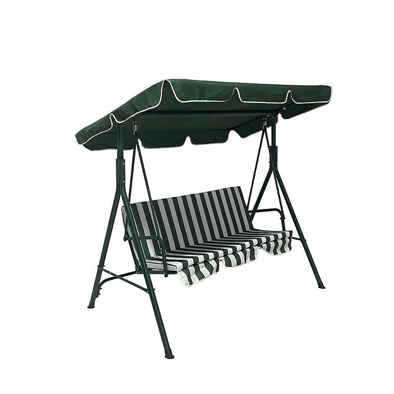 Lit suspendu extérieur design moderne 3 personnes chaise balançante patio avec tube en acier et toit