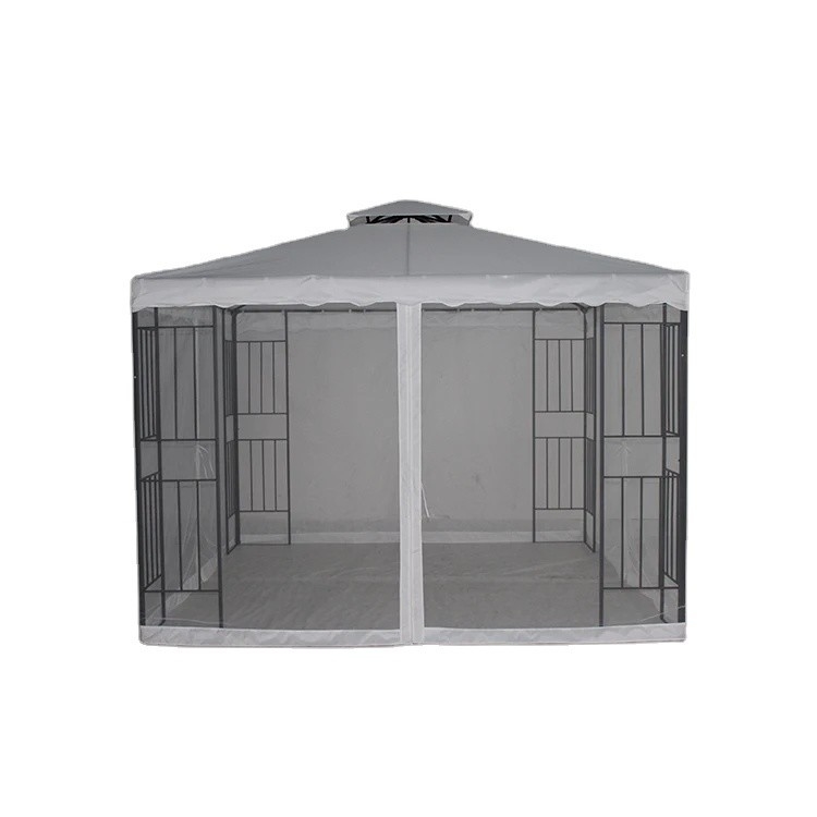 Tente de jardin à plafond dur extérieur Gazebo avec côtés en acier et personnalisable
