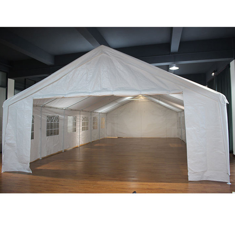 6*12M Garage portable avec portes pliantes à paroi latérale Tente à toit métallique extérieure lourde