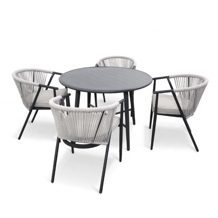 Salle de séjour cadre en aluminium mobilier de jardin extérieur canapé en rotin ensemble avec ensemble de bistrot