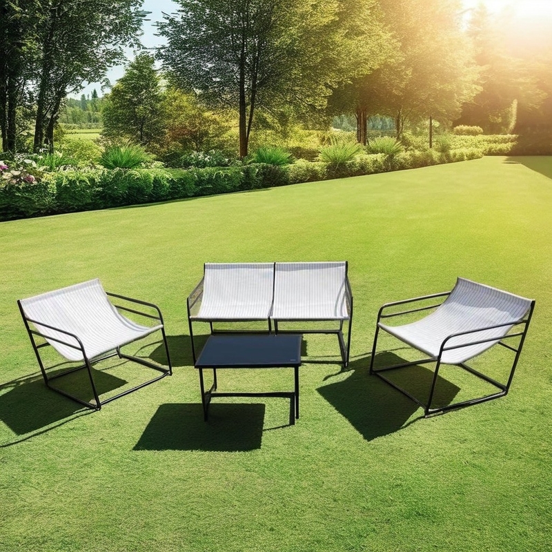 Meubles de jardin en extérieur canapé ensemble avec tissu Chaise simple double fauteuil Table basse