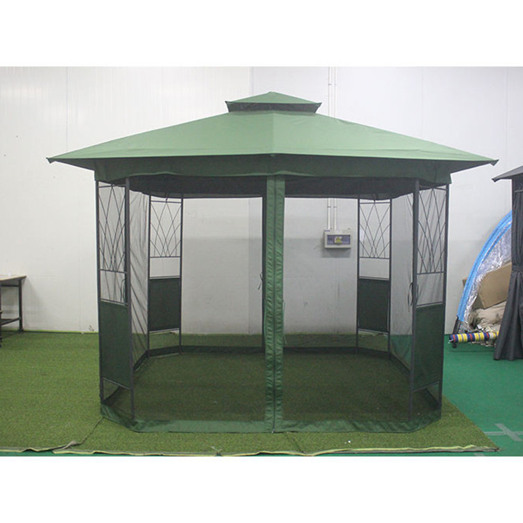 Grandes tentes avec mosquito gazebos extérieurs PA revêtus gazebos en fer portable étanche