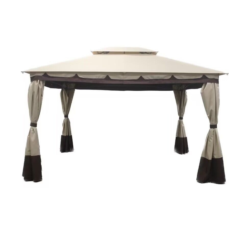 Gazebo extérieur métallique pour jardin à double toit 3x4x2.7m Type métallique en option