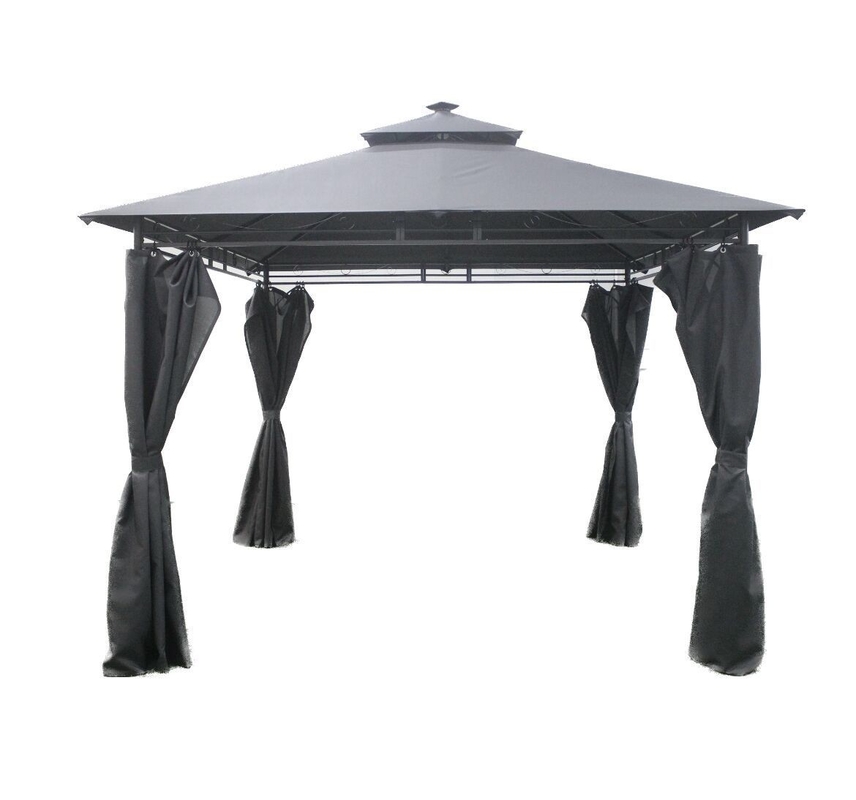 Cadre en acier 3x3x2.7M Ronde Parcours extérieur Parcours de fête Gazebo Conception pour jardin/extérieur