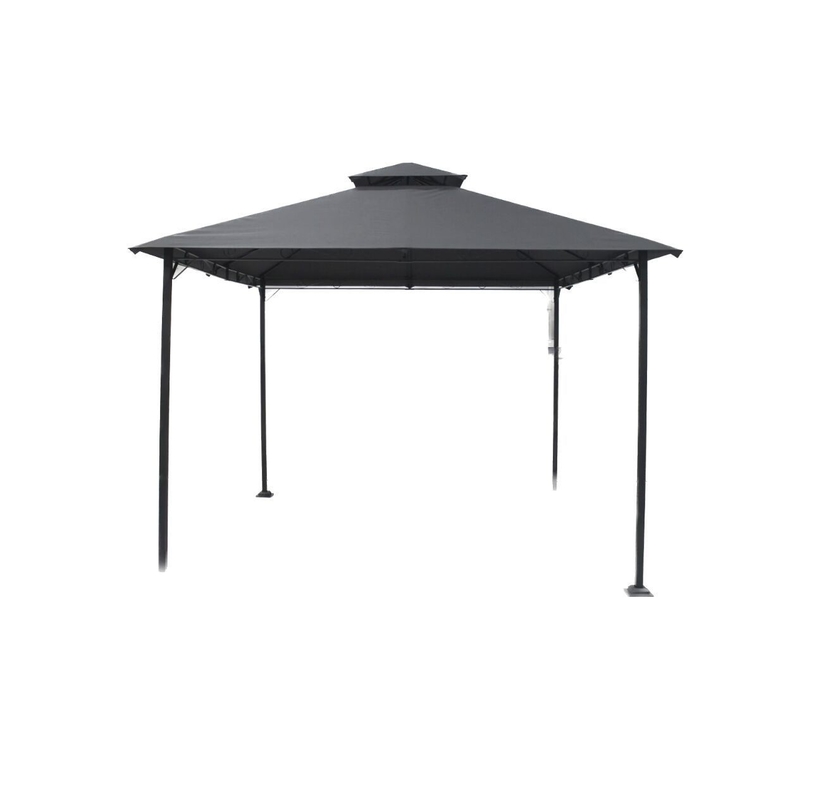 Facile d'assemblage Ronde patio extérieur baldaquin de fête Pavillon avec cadre en acier 3x3x2.75M